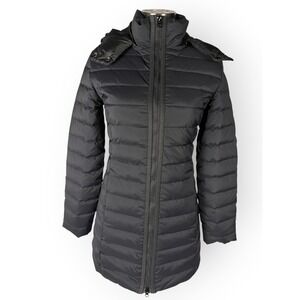 WHITESKY Black Down X-AYLON Hooded Puffer Coat Parka Jacket Small
